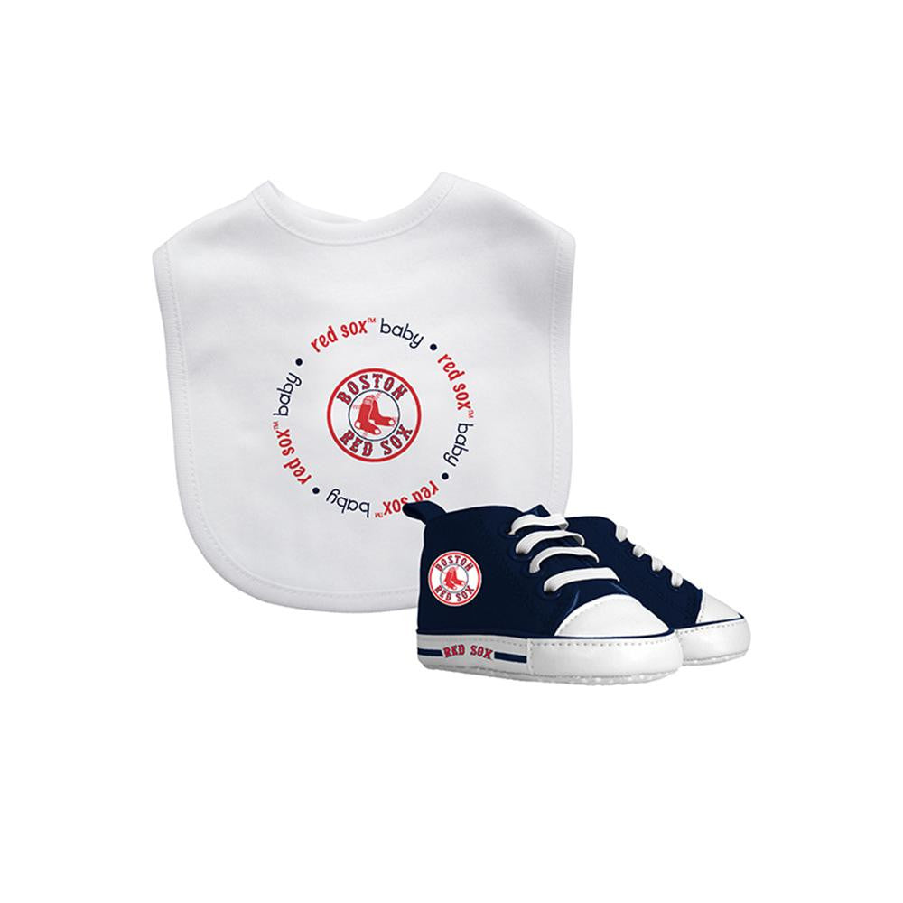 Boston Red Sox MLB Infant Bib and Shoe Gift Set