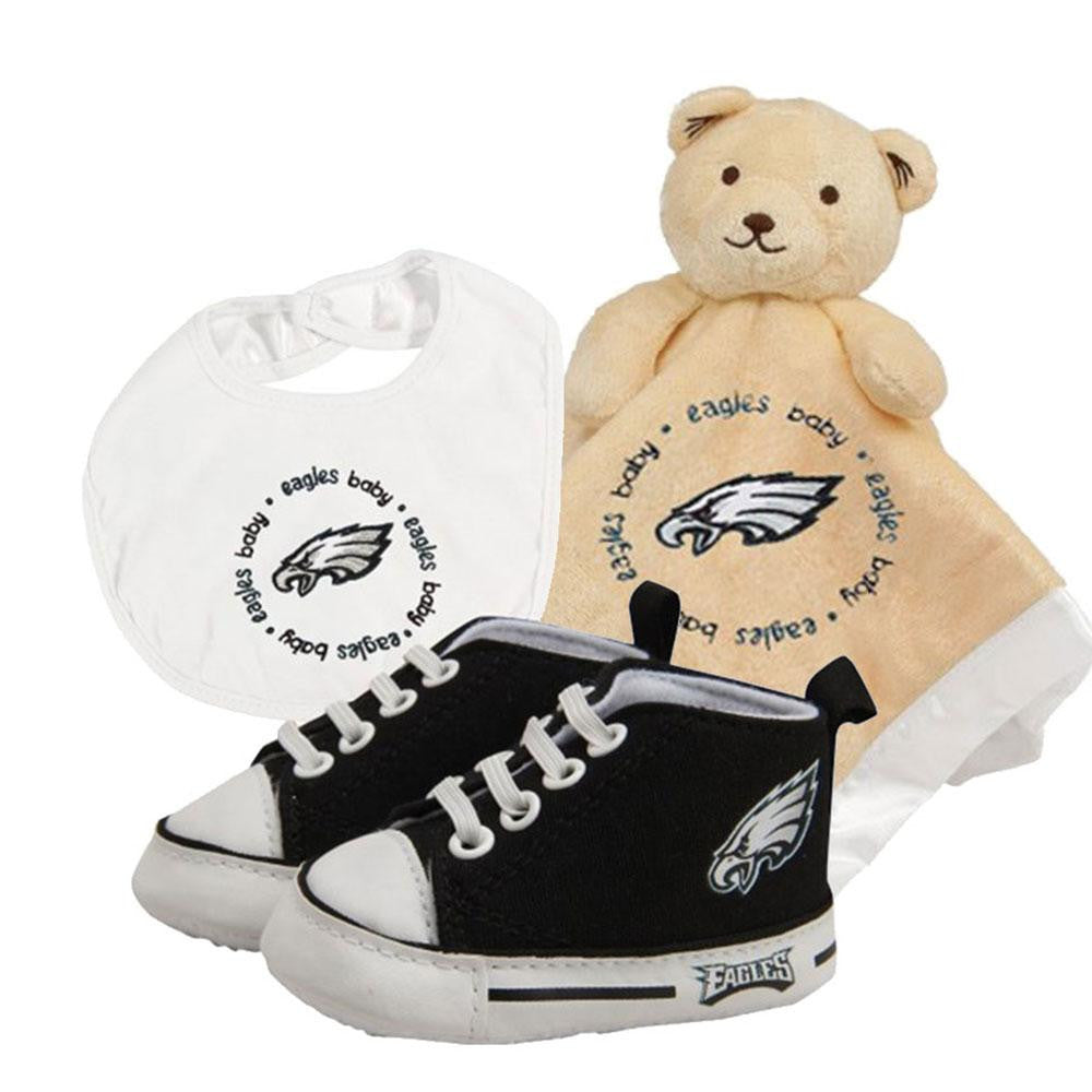 "Philadelphia Eagles NFL Infant Blanket, Bib and Shoe Deluxe Set"