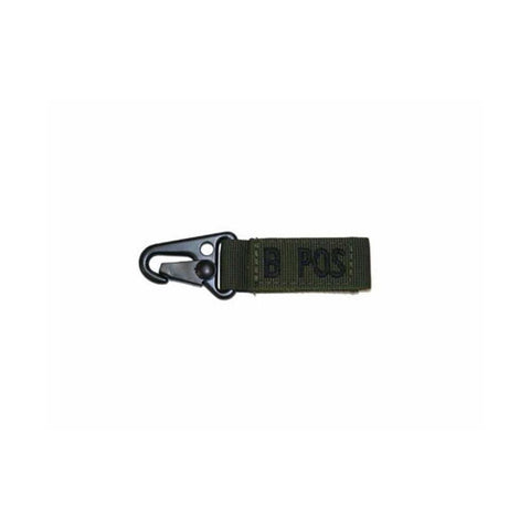 Blood Type Key Chain (b Negative) Color- Od Green