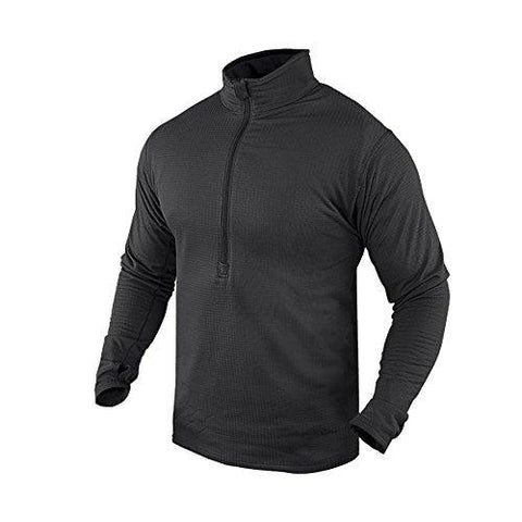 Base Ii Zip Pullover Color- Black (large)