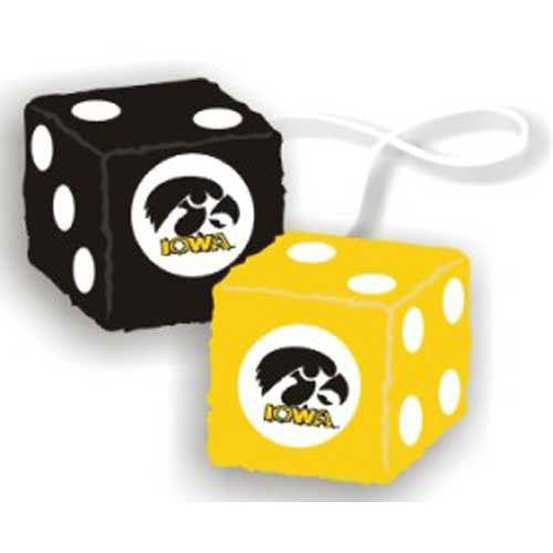 Iowa Hawkeyes Ncaa 3 Car Fuzzy Dice