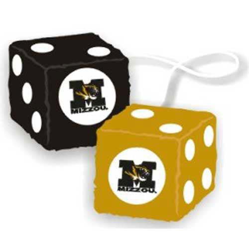 Missouri Tigers Ncaa 3 Car Fuzzy Dice