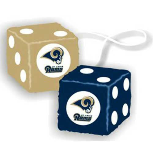St. Louis Rams NFL 3 Car Fuzzy Dice
