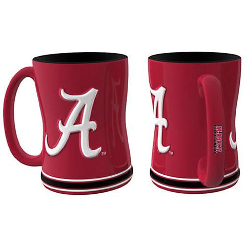 Alabama Crimson Tide Ncaa Coffee Mug - 15oz Sculpted (single Mug)