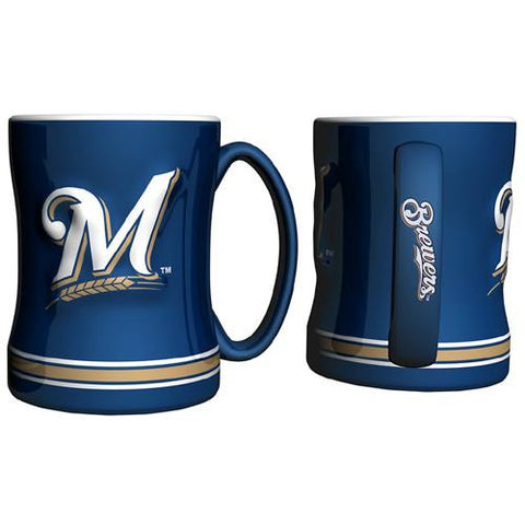 Milwaukee Brewers MLB Coffee Mug - 15oz Sculpted (Single Mug)