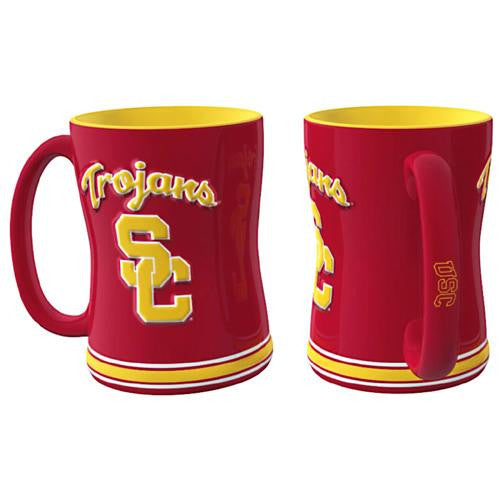 Usc Trojans Ncaa Coffee Mug - 15oz Sculpted (single Mug)