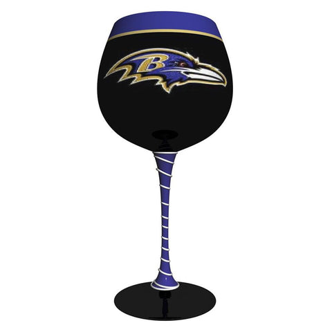 Baltimore Ravens NFL Artisan Wine Glass