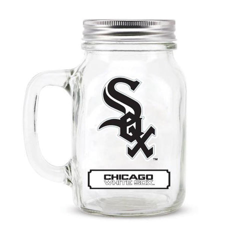 Chicago White Sox MLB Mason Jar Glass With Lid