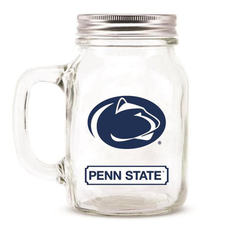 Penn State Nittany Lions Ncaa Mason Jar Glass With Lid