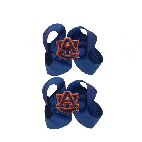 Auburn Tigers Ncaa Hair Bow Pair