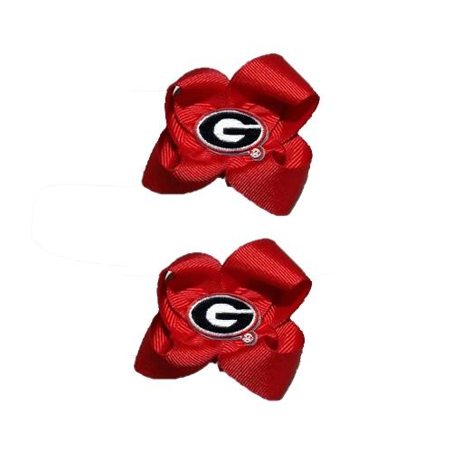 Georgia Bulldogs Ncaa Hair Bow Pair