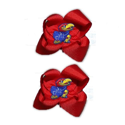 Kansas Jayhawks Ncaa Hair Bow Pair