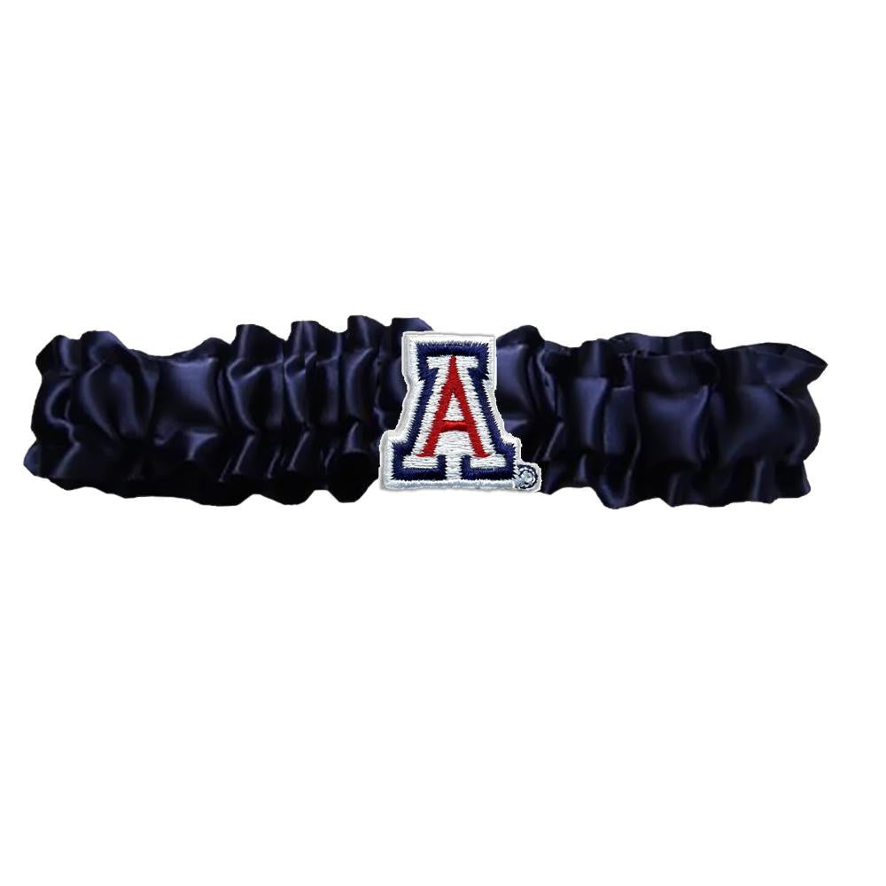 Arizona Wildcats Ncaa Dainty Satin Garter (navy Blue)
