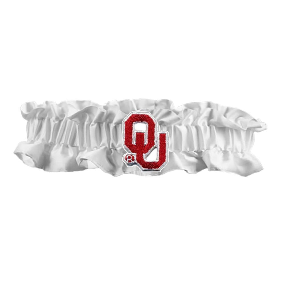 Oklahoma Sooners Ncaa Dainty Satin Garter (white)