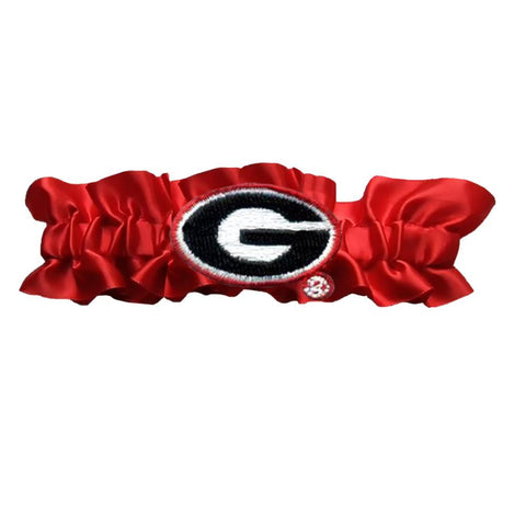 Georgia Bulldogs Ncaa Satin Garter (red)