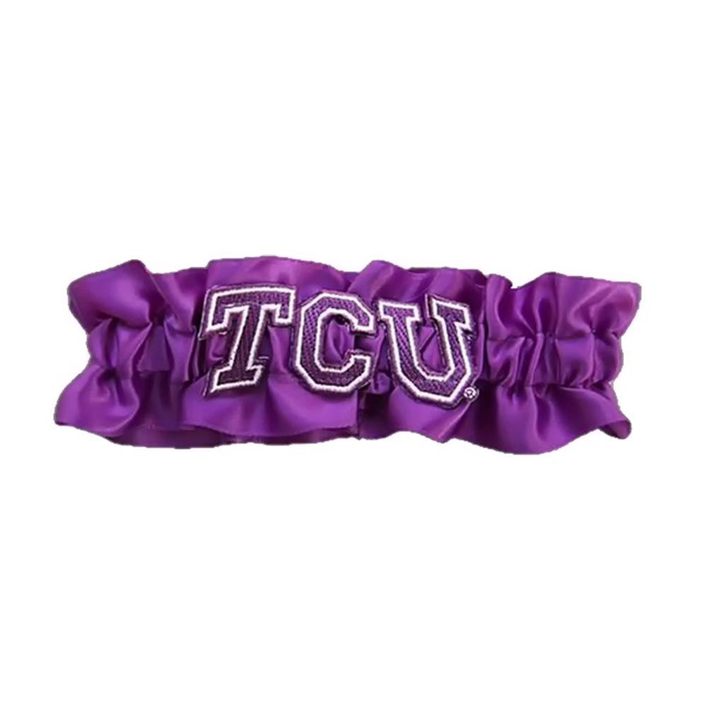 Texas Christian Horned Frogs Ncaa Satin Garter (purple)