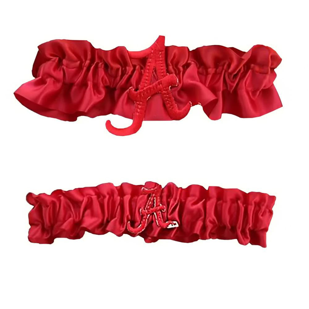 Alabama Crimson Tide Ncaa Garter Set "one To Keep One To Throw" (red-red)