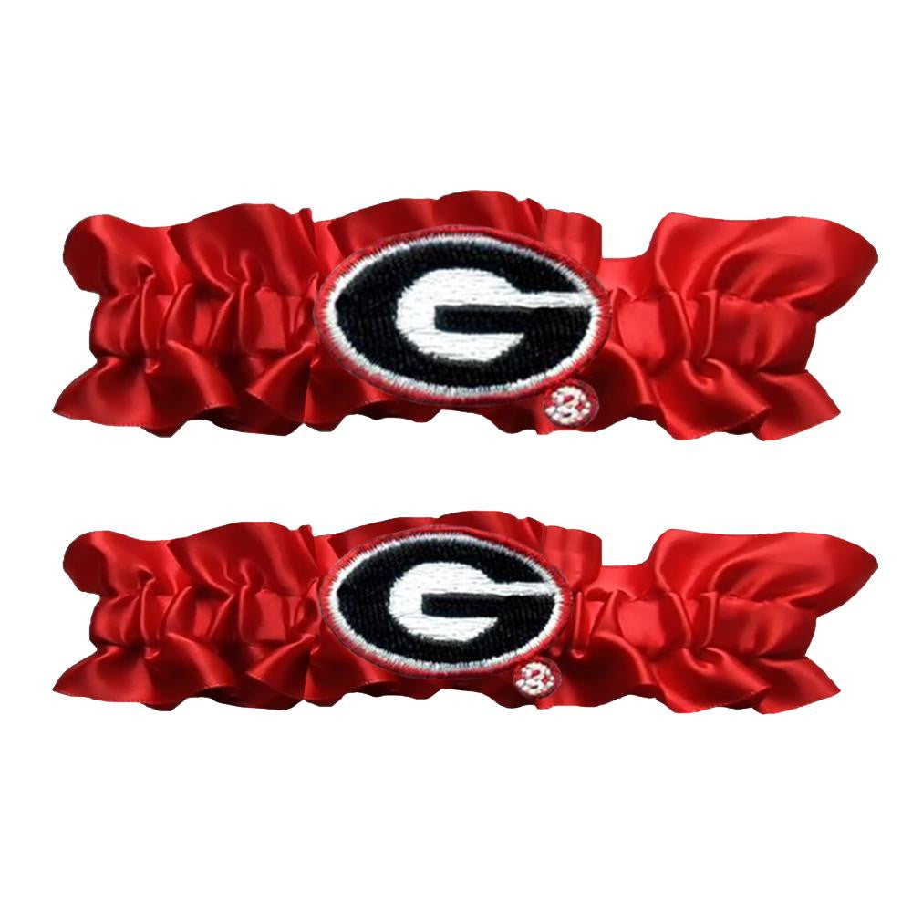 Georgia Bulldogs Ncaa Garter Set "one To Keep One To Throw" (red-red)