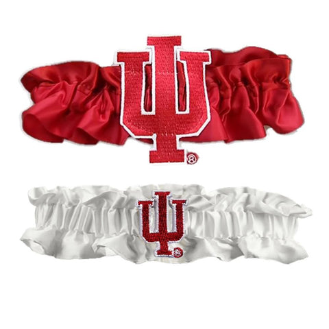 Indiana Hoosiers Ncaa Garter Set "one To Keep One To Throw" (red-white)