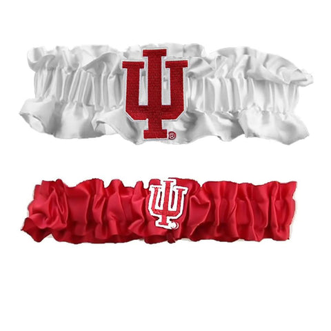 Indiana Hoosiers Ncaa Garter Set "one To Keep One To Throw" (white-red)