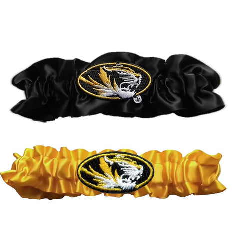 Missouri Tigers Ncaa Garter Set "one To Keep One To Throw" (black-yellow)