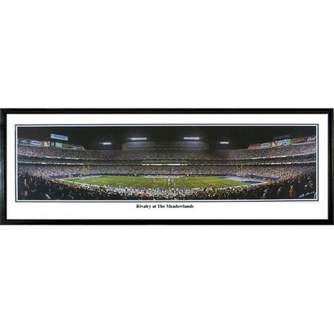 New York Giants "rivalry At The Meadowlands" - 13.5"x39" Standard Black Frame