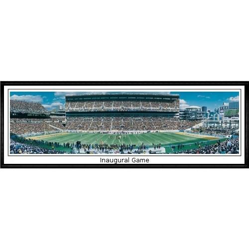 Pittsburgh Steelers "inaugural Game" - 13.5"x39" Standard Black Frame