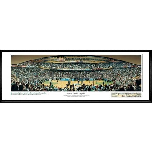 Boston Celtics "boston Garden Legends" - With Call-outs - 13.5"x39" Standard Black Frame