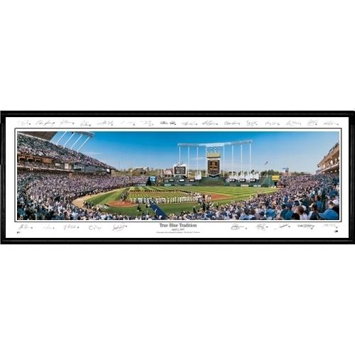Kansas City Royals "true Blue Tradition" - With Signatures - 13.5"x39" Standard Black Frame
