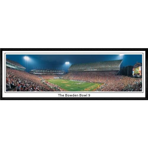 Clemson Tigers "the Bowden Bowl 9" - 13.5"x39" Standard Black Frame