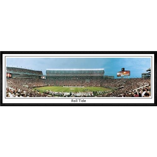 Alabama Crimson Tide "roll Tide" - 13.5"x39" Standard Black Frame