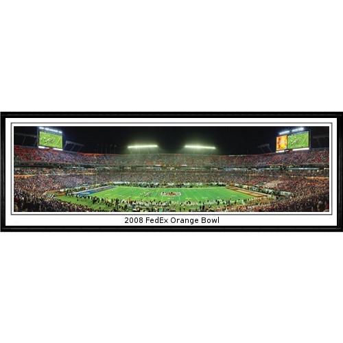 Kansas Jayhawks "2008 Fedex Orange Bowl" - 13.5"x39" Standard Black Frame