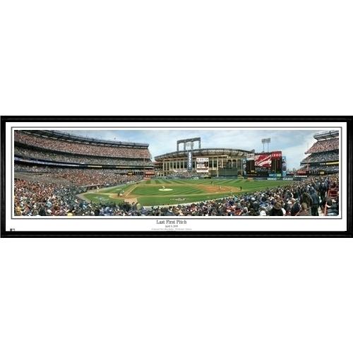 New York Mets "last First Pitch" - 13.5"x39" Standard Black Frame