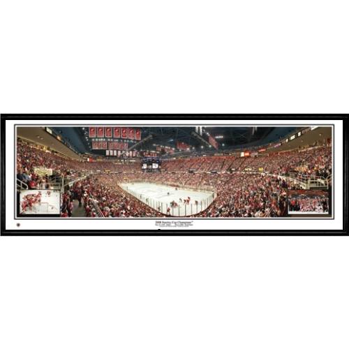 Detroit Red Wings "2008 Stanley Cup Champions" - 13.5"x39" Standard Black Frame