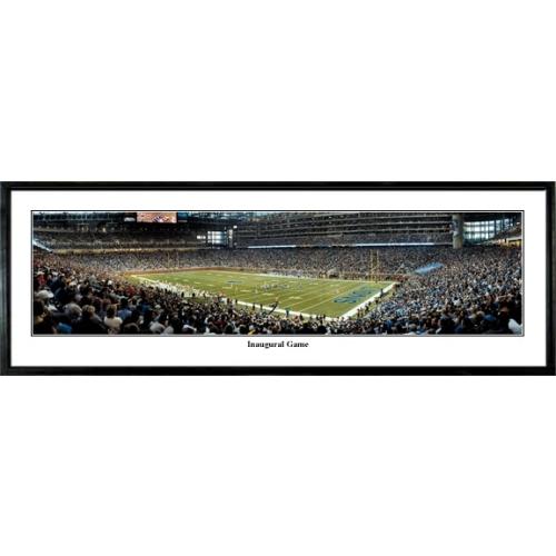 Detroit Lions "inaugural Game" - 13.5"x39" Standard Black Frame