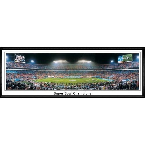 Indianapolis Colts "super Bowl Champions" - 13.5"x39" Standard Black Frame