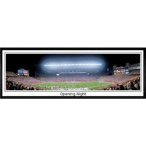 New England Patriots "opening Night"  - 13.5"x39" Standard Black Frame