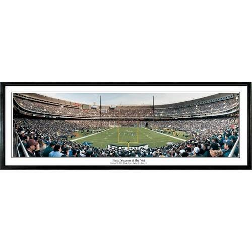 Philadelphia Eagles "final Season At The Vet" - 13.5"x39" Standard Black Frame