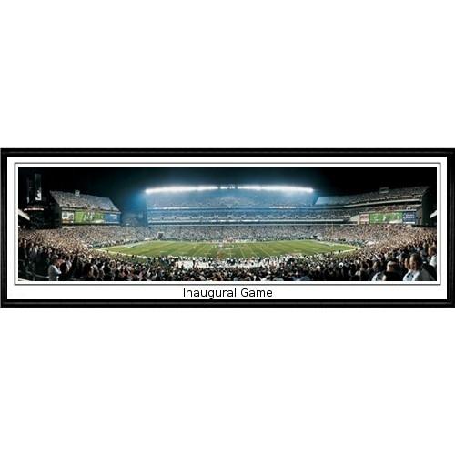 Philadelphia Eagles "inaugural Game" - 13.5"x39" Standard Black Frame