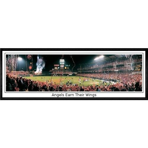 Anaheim Angels "angels Earn Their Wings" - 13.5"x39" Standard Black Frame