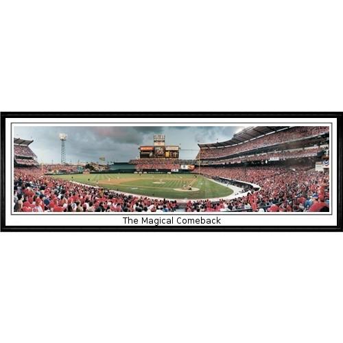 Anaheim Angels "the Magical Comeback" - 13.5"x39" Standard Black Frame