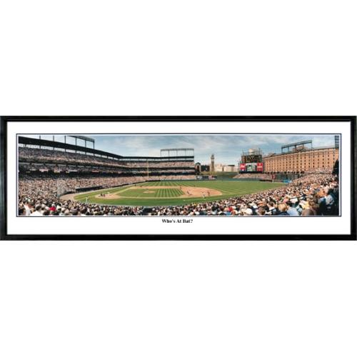 Baltimore Orioles "who's At Bat" - 13.5"x39" Standard Black Frame