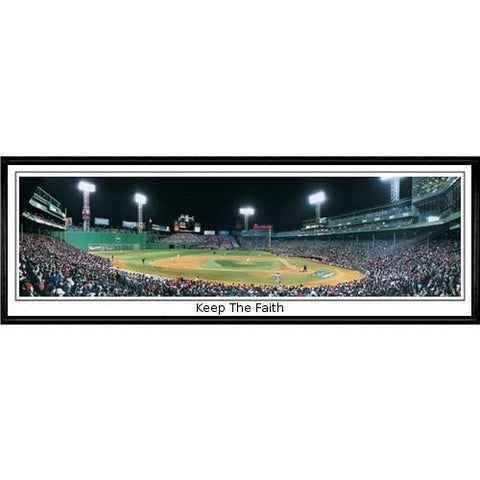 Boston Red Sox "keep The Faith"  - 13.5"x39" Standard Black Frame