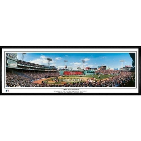 Boston Red Sox "a Day To Remember"  - 13.5"x39" Standard Black Frame