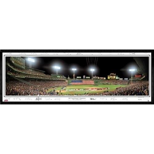 Boston Red Sox "2007 World Series Champions" - With Signatures - 13.5"x39" Standard Black Frame