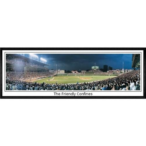 Chicago Cubs "the Friendly Confines"  - 13.5"x39" Standard Black Frame