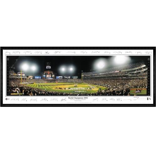 Chicago White Sox "world Champions 2005" - With Signatures  - 13.5"x39" Standard Black Frame