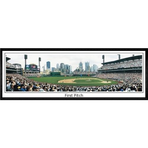 Pittsburgh Pirates "1st Pitch" - 13.5"x39" Standard Black Frame