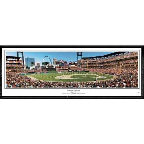 St. Louis Cardinals "inaugural Game" - 13.5"x39" Standard Black Frame