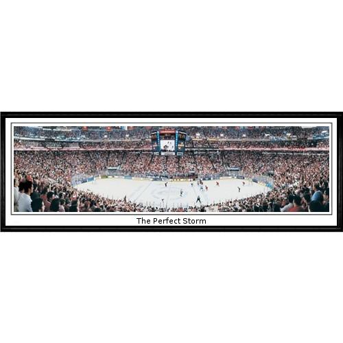 Carolina Hurricanes "the Perfect Storm" - 13.5"x39" Standard Black Frame